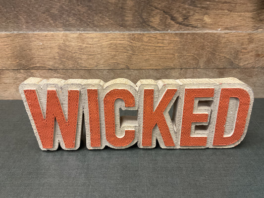 8.75 Inch Orange Wicked Cutout Tabletop Sign