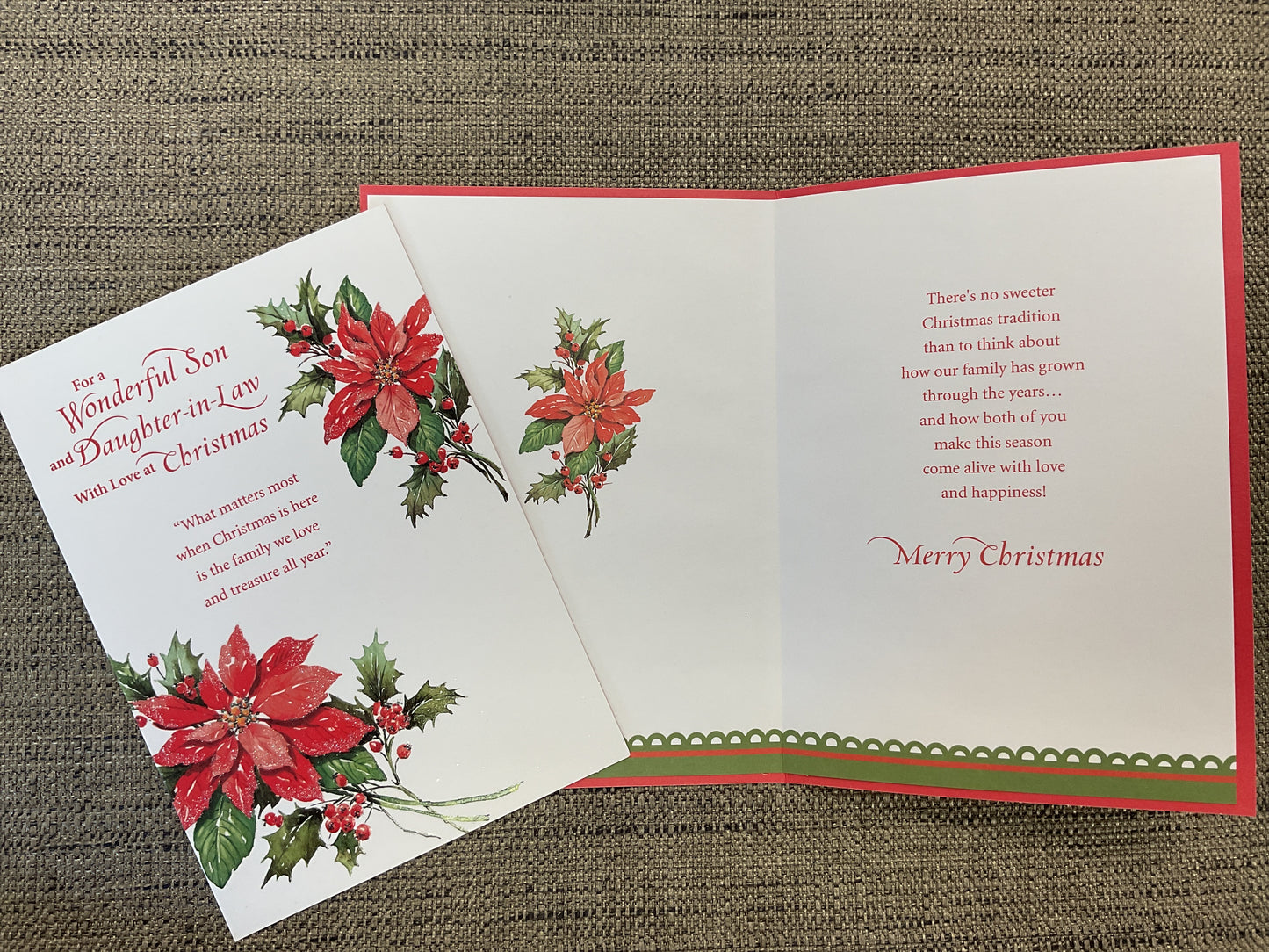 Son & Daughter-in-Law Christmas Card