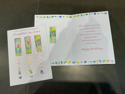 Daughter in Law Birthday Card