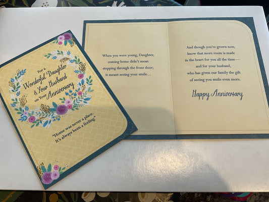 Anniversary (Daughter & Husband)