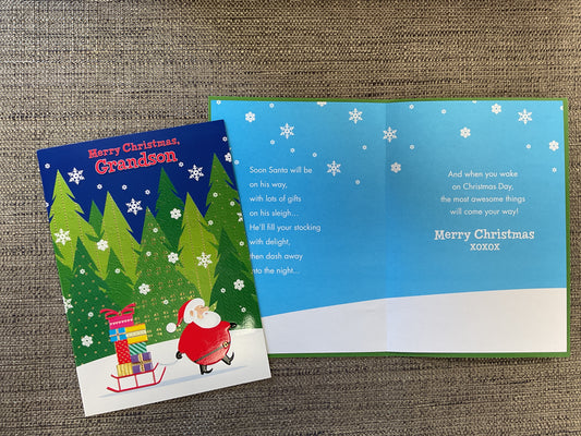 Young Grandson Christmas Card