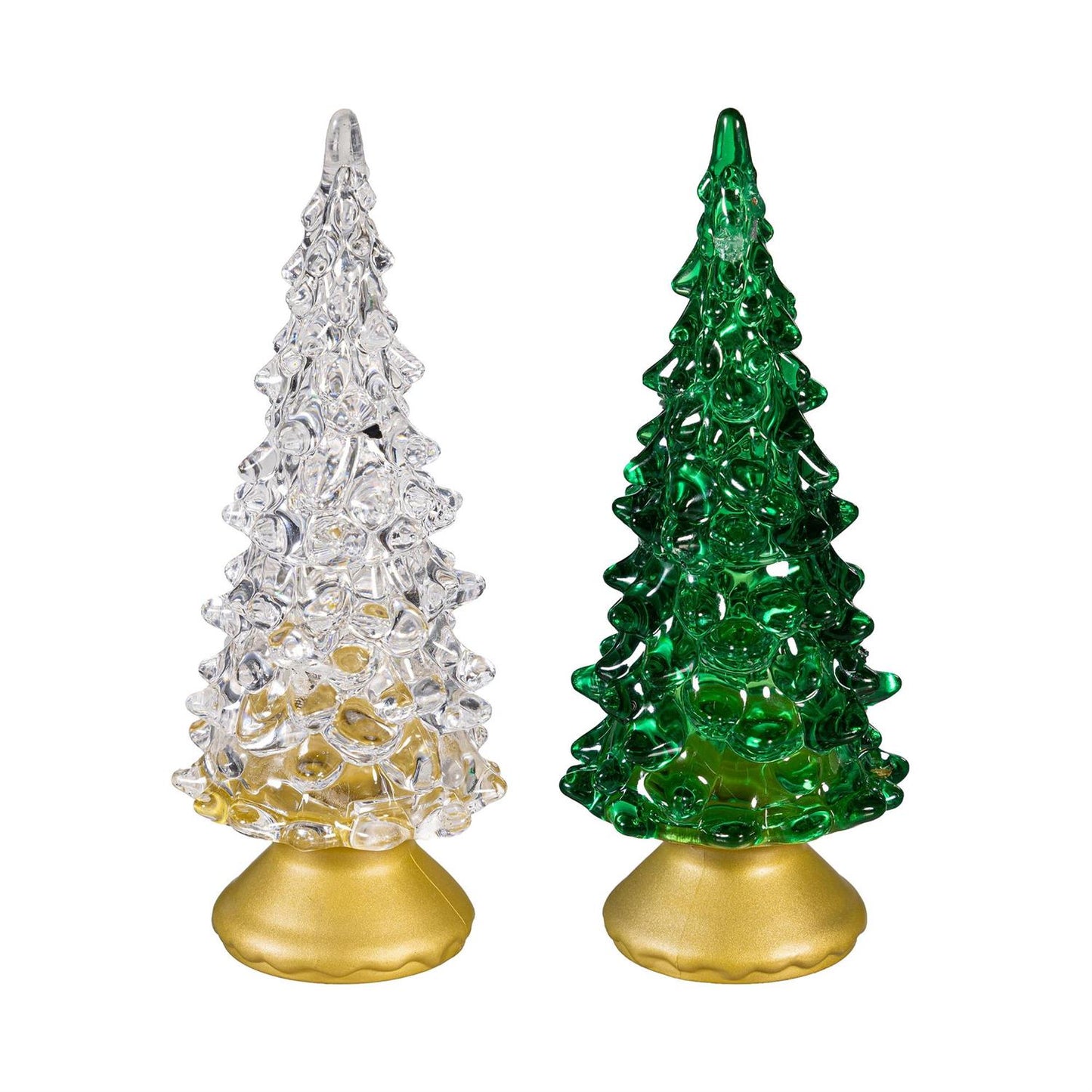Shades of Emerald LED Table Decor Tree Acrylic