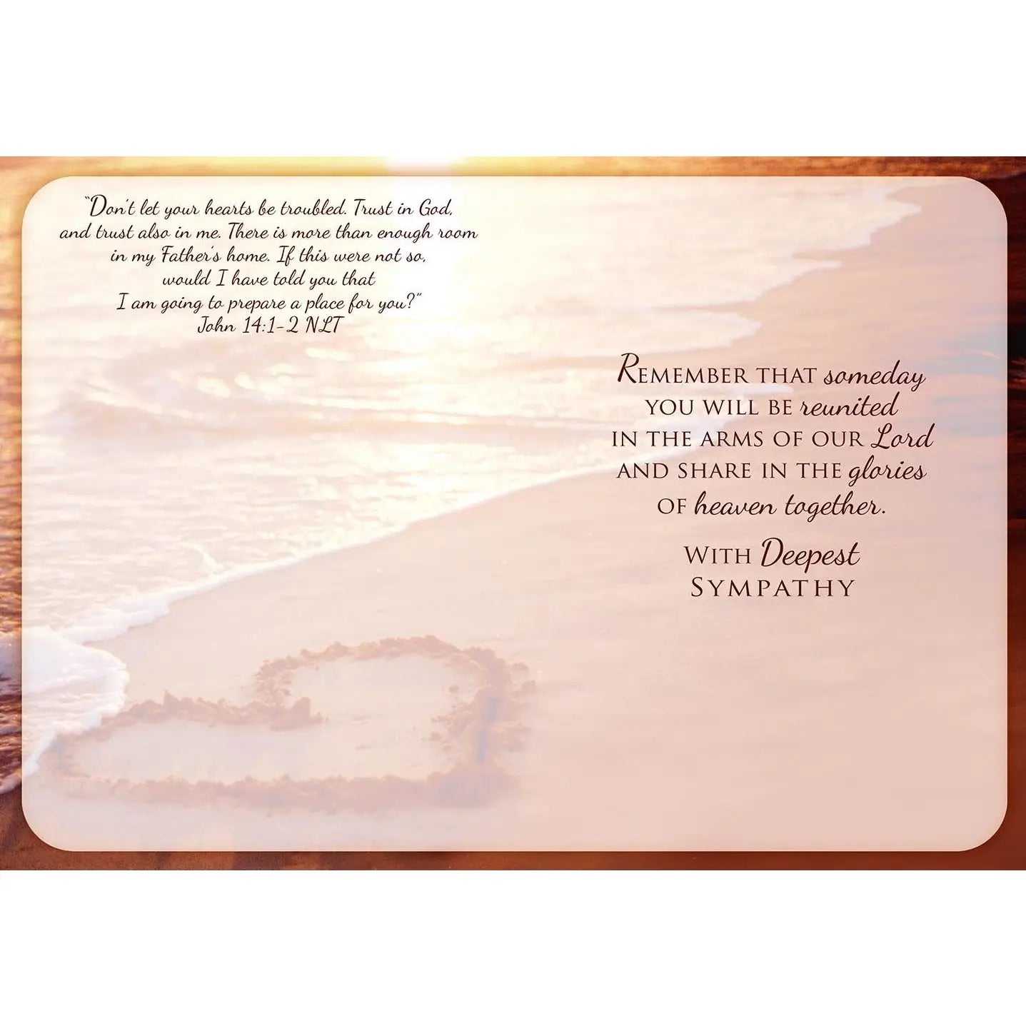Heart in the Waves - Sympathy Loss of Husband Scripture Card