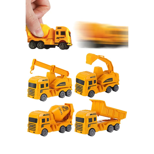 Construction Vehicles Pull Back Mini