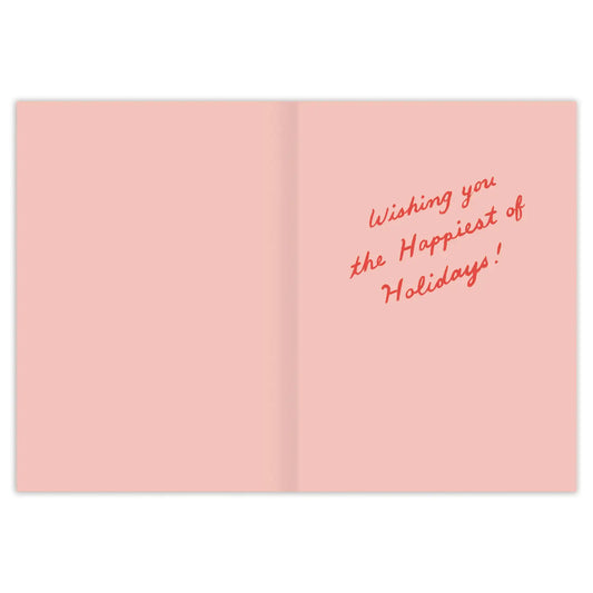 Laughing All the Way Swan & Cat Holiday Card