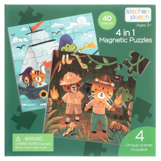 4 in 1 Magnetic Puzzle Book, Asst