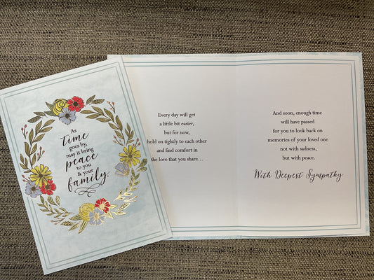 You & Your Family Sympathy Card