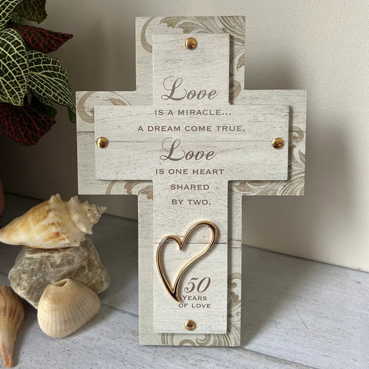 Love Is A Miracle 50th Anniversary Cross