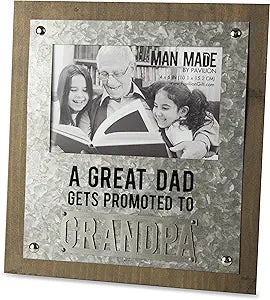 Grandpa Picture-Frame, 8.5"L x 9"W, Brown, Silver