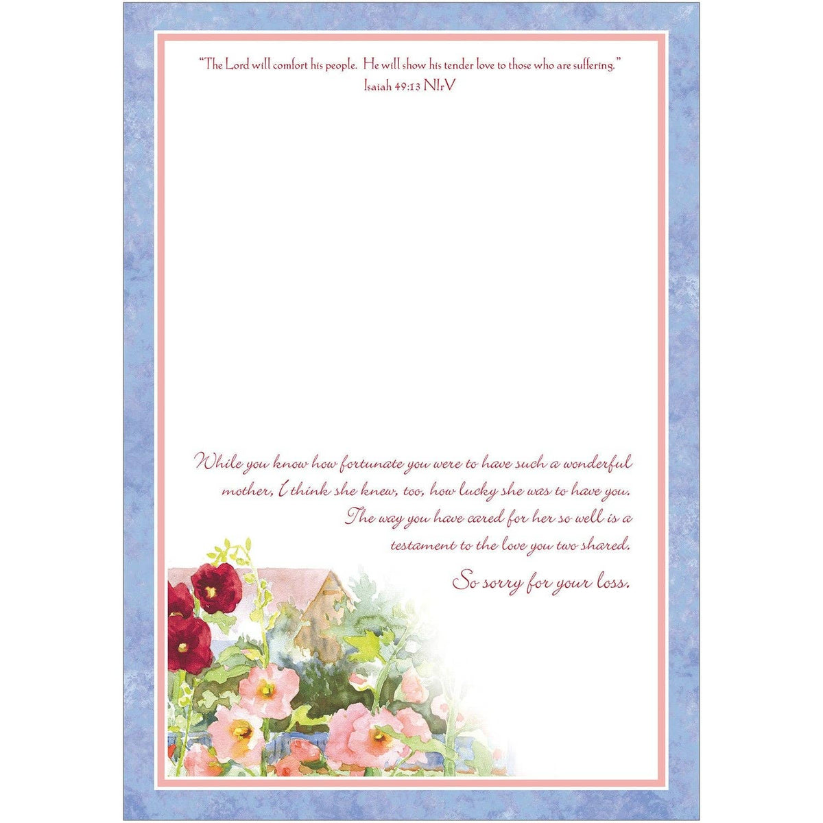 Sunny Porch - Faith Sympathy Loss of Mother Card