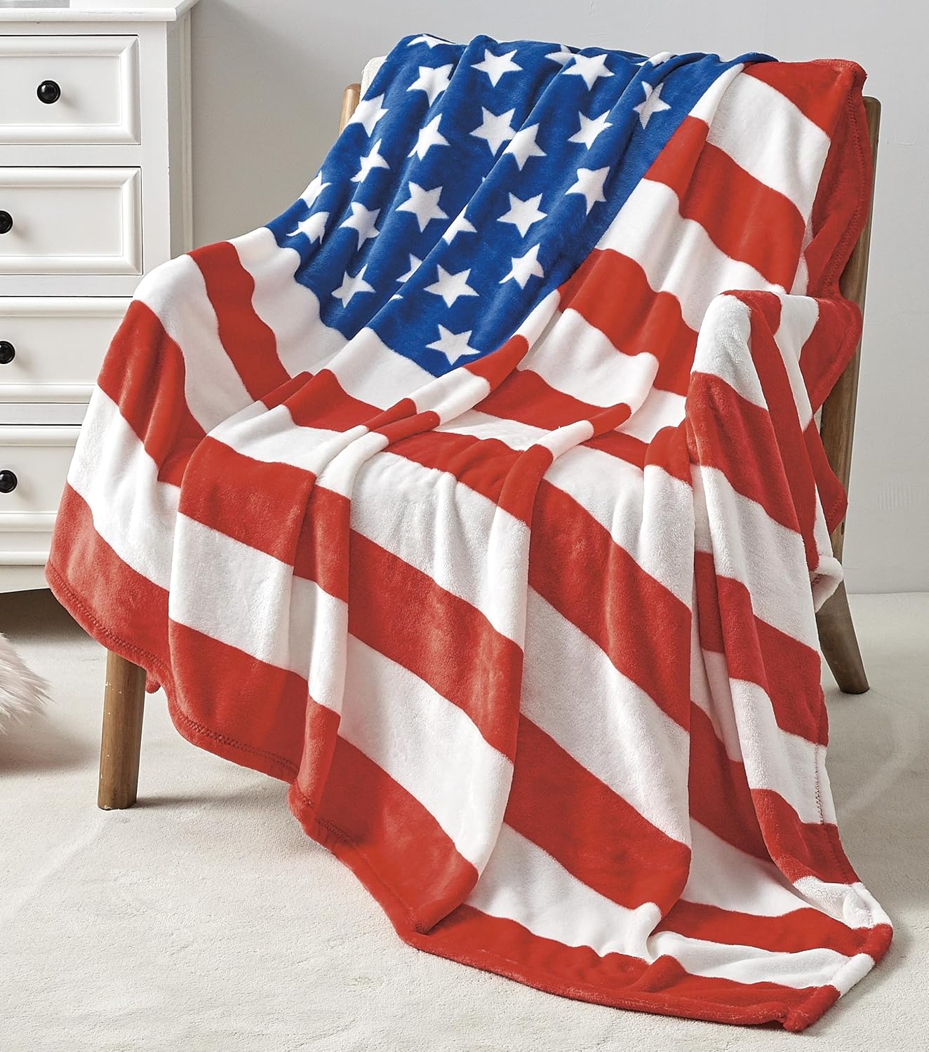 Over Sized Throw Blanket 50X70 American Flag
