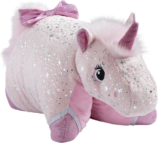 Pillow Pets Pink Sparkly Unicorn Plush Toy