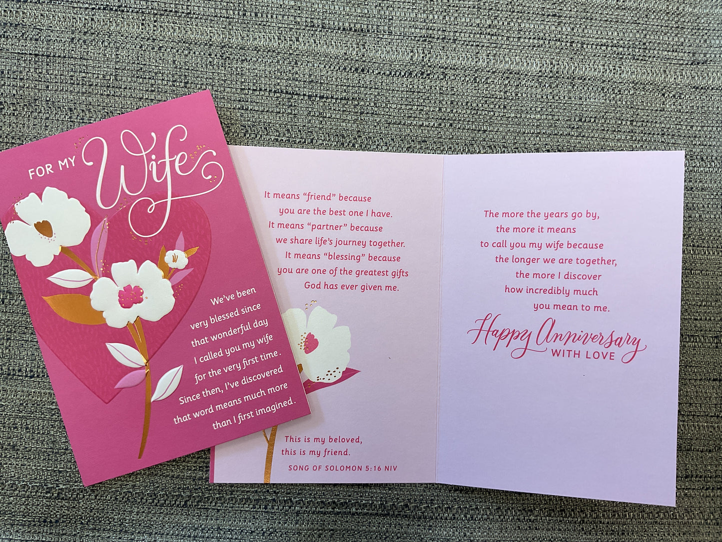 Religious Wife Anniversary Card
