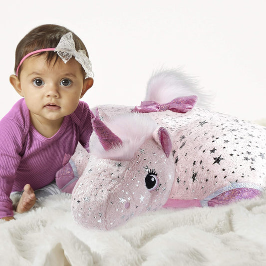 Pillow Pets Pink Sparkly Unicorn Plush Toy