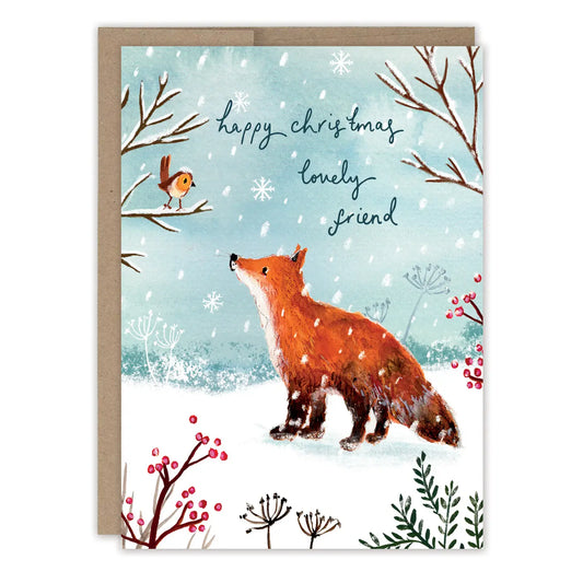 Fox Lovely Friend Holiday Card