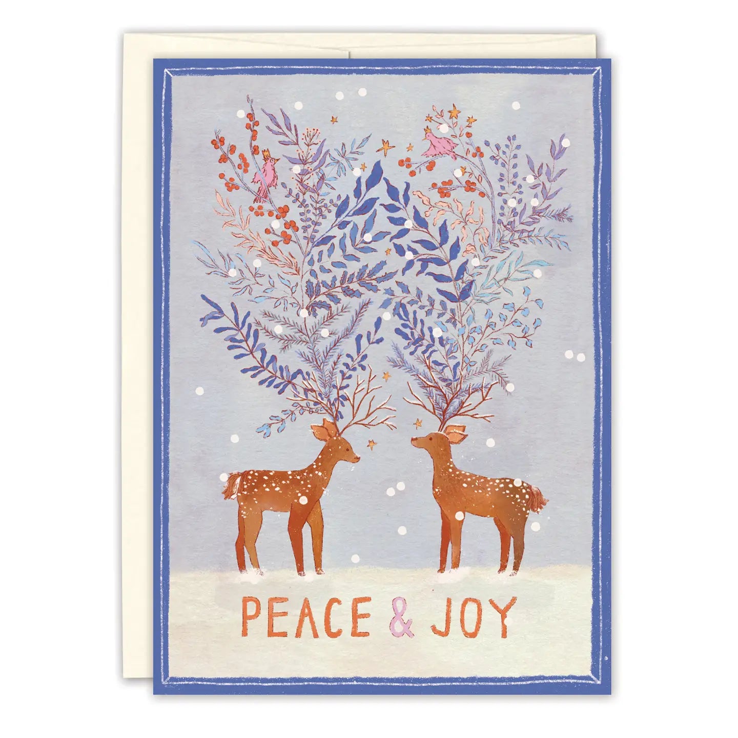 Peace & Joy Reindeer Holiday Card