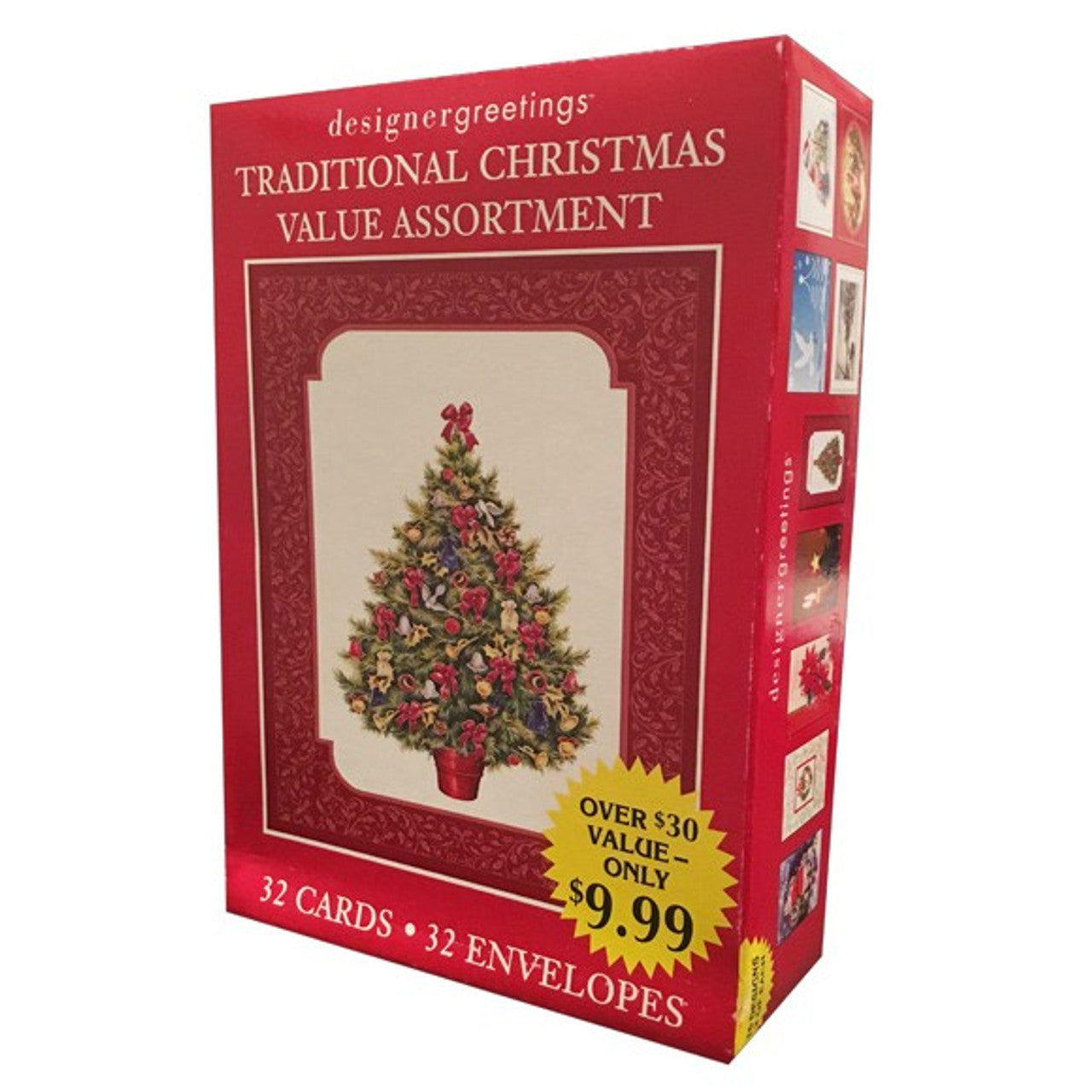 Embossed Christmas Cards Boxed Set Value Assortmet