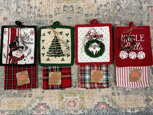 3-Pack Kitchen Towel, Potholder, & Cookie Cutter Set, Asst