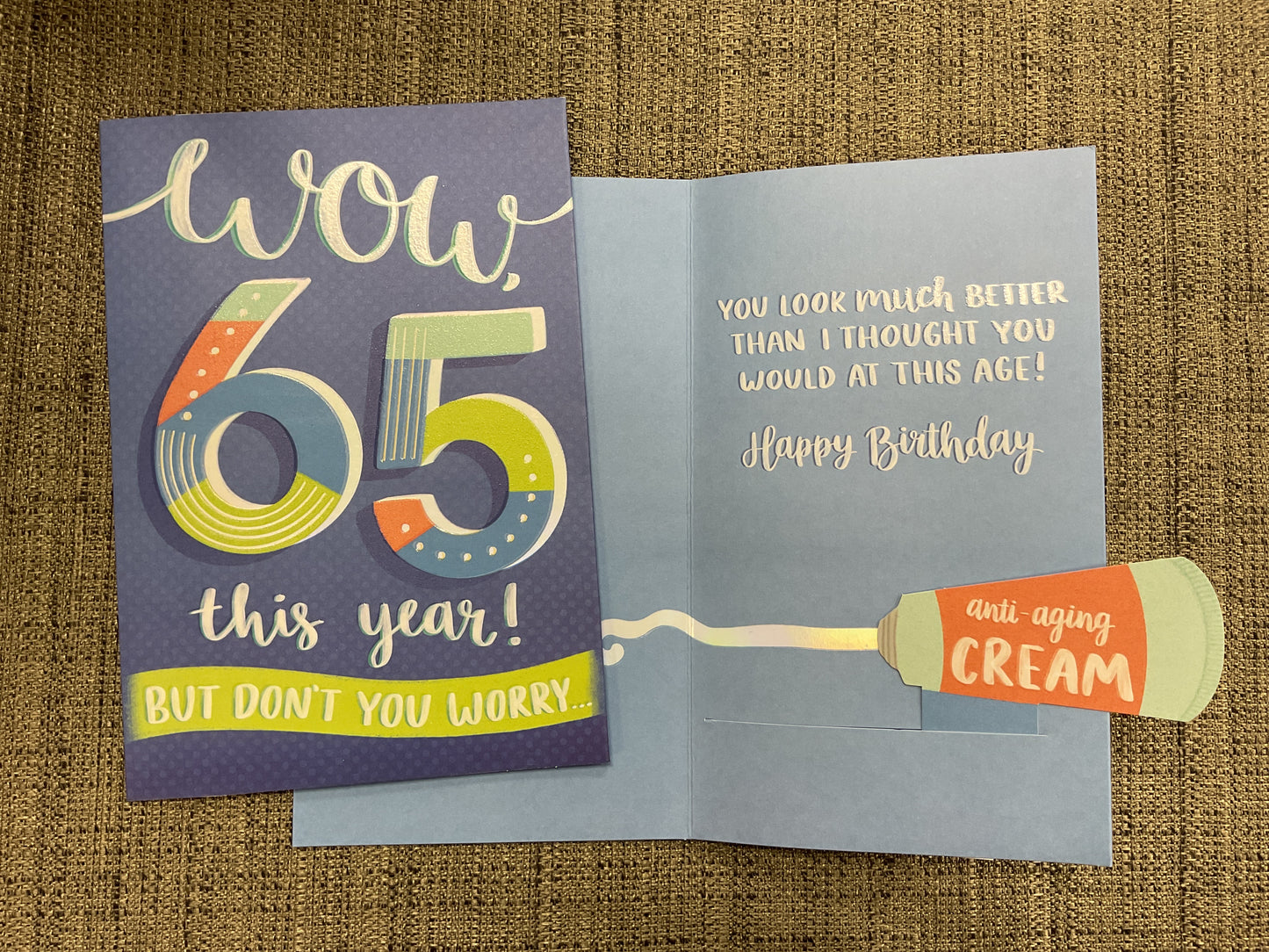65th Birthday Card