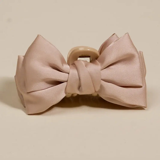 Mini Satin Bow Claw Clip