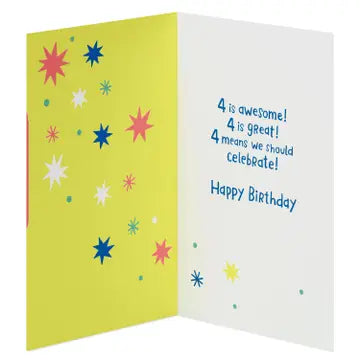 4th Birthday Card