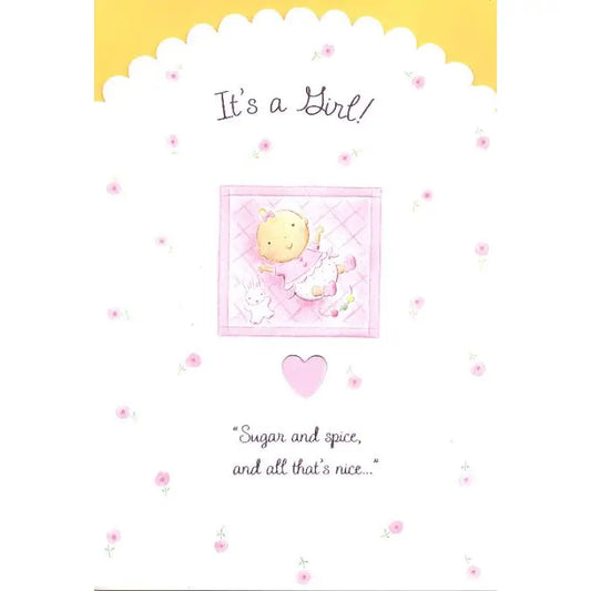 Baby Girl Congrats Card