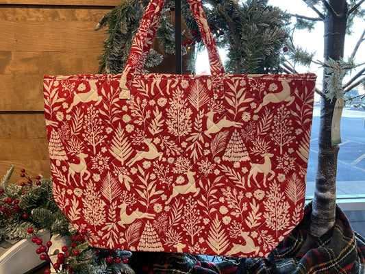 Holiday Quilted Tote Bags