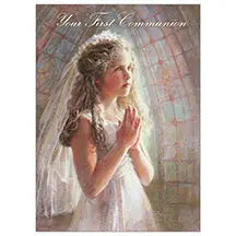 Prayerful Girl - Faith First Communion Girl Card