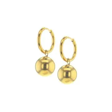 Lotus Waterproof Gold Earrings