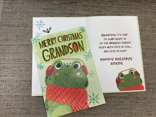 Young Grandson Christmas Card