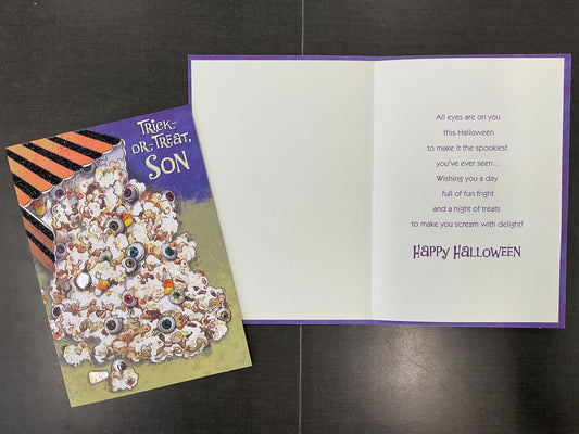 Young Son Halloween Card