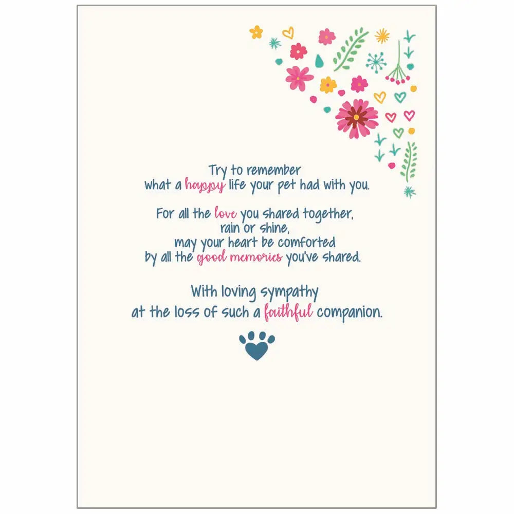 Beloved Pet - Sympathy Loss of Pet Card