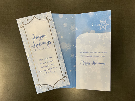 Happy Holidays Money/Gift Card Holder