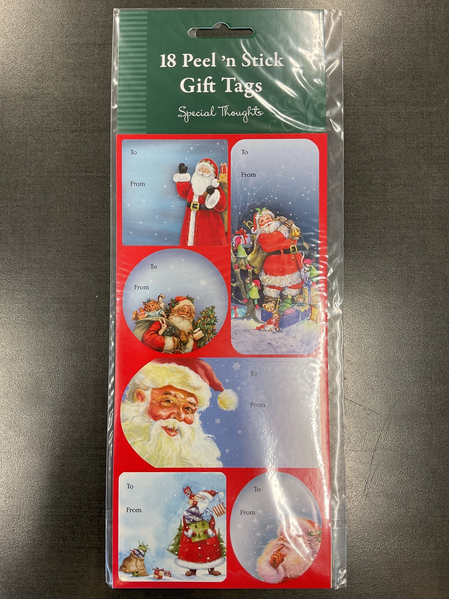 18 Peel 'n Stick Gift Tags, Asst