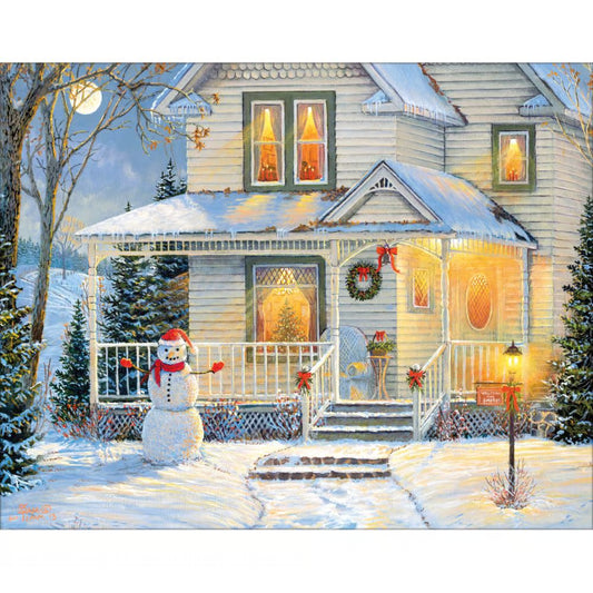 Frosty Evening of Cheer Boxed Christmas Cards by Sam Timm