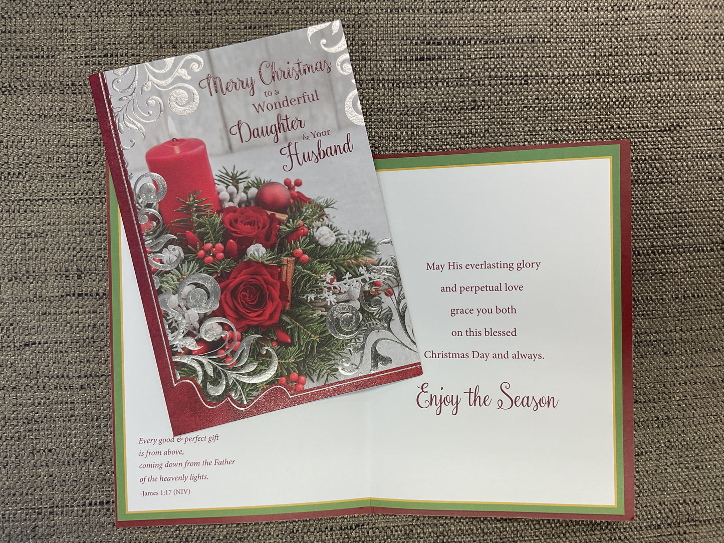 Daughter & Husband Religious Christmas Card