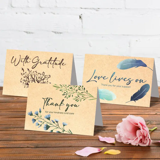 24 Funeral Thank You Cards