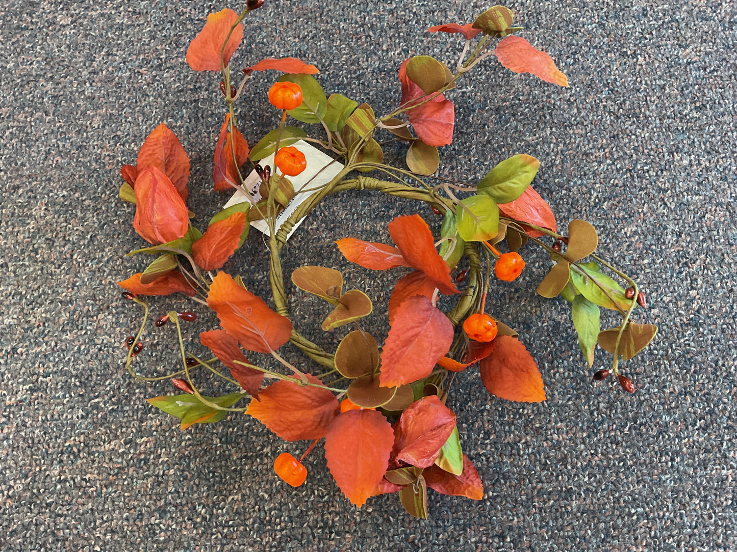 Mini Pumpkin Fall Candle Wreath