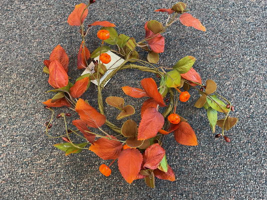 Mini Pumpkin Fall Candle Wreath