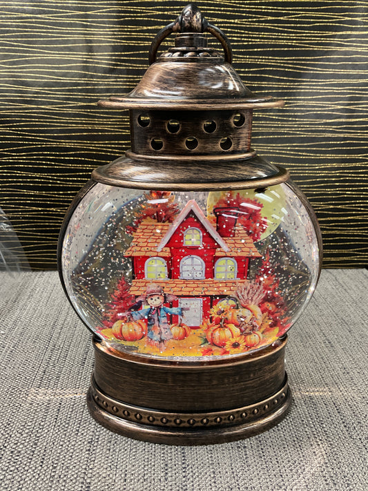 Lighted Holiday and Fall Double Sided Water Globe