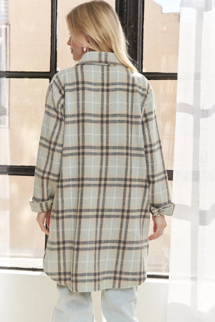 Flannel Shacket with Pockets