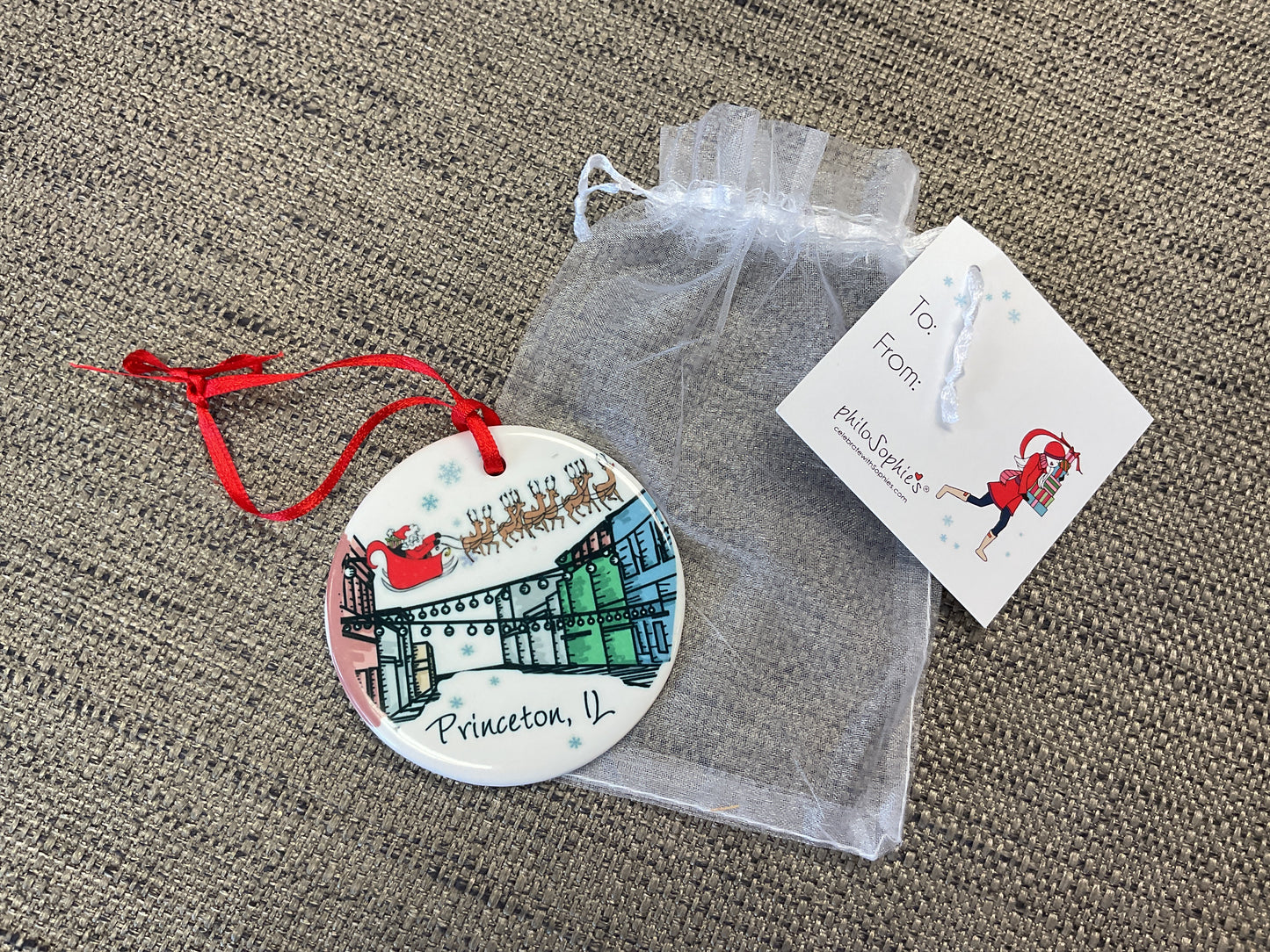 Town Name Christmas Ornaments