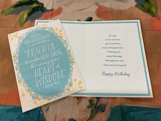 Granddaughter Birthday Card