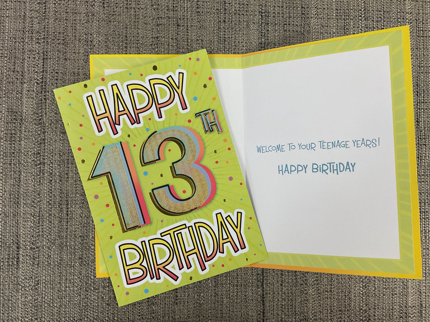 13th Birthday card