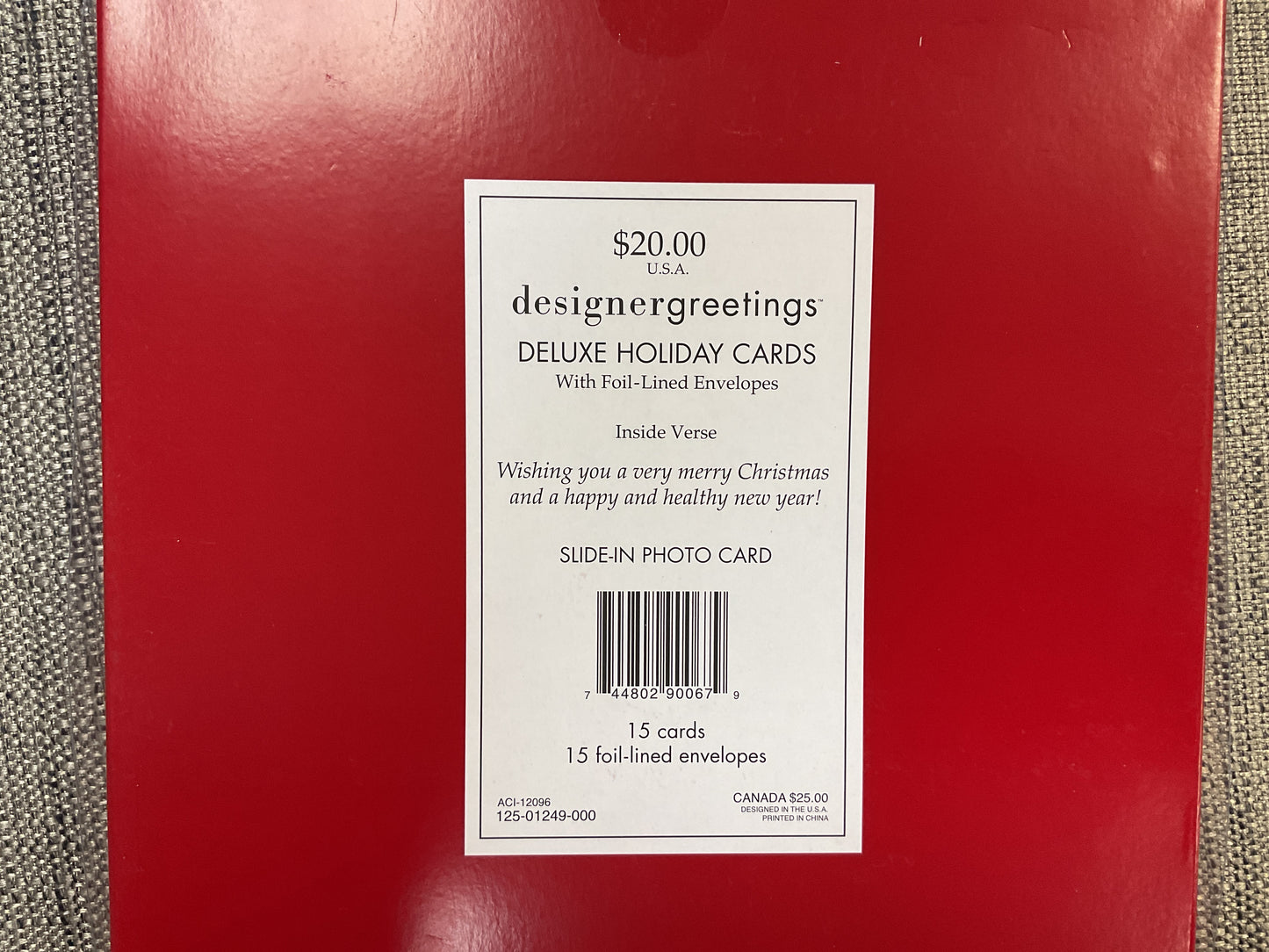 Slide-In Photo Boxed Christmas Cards