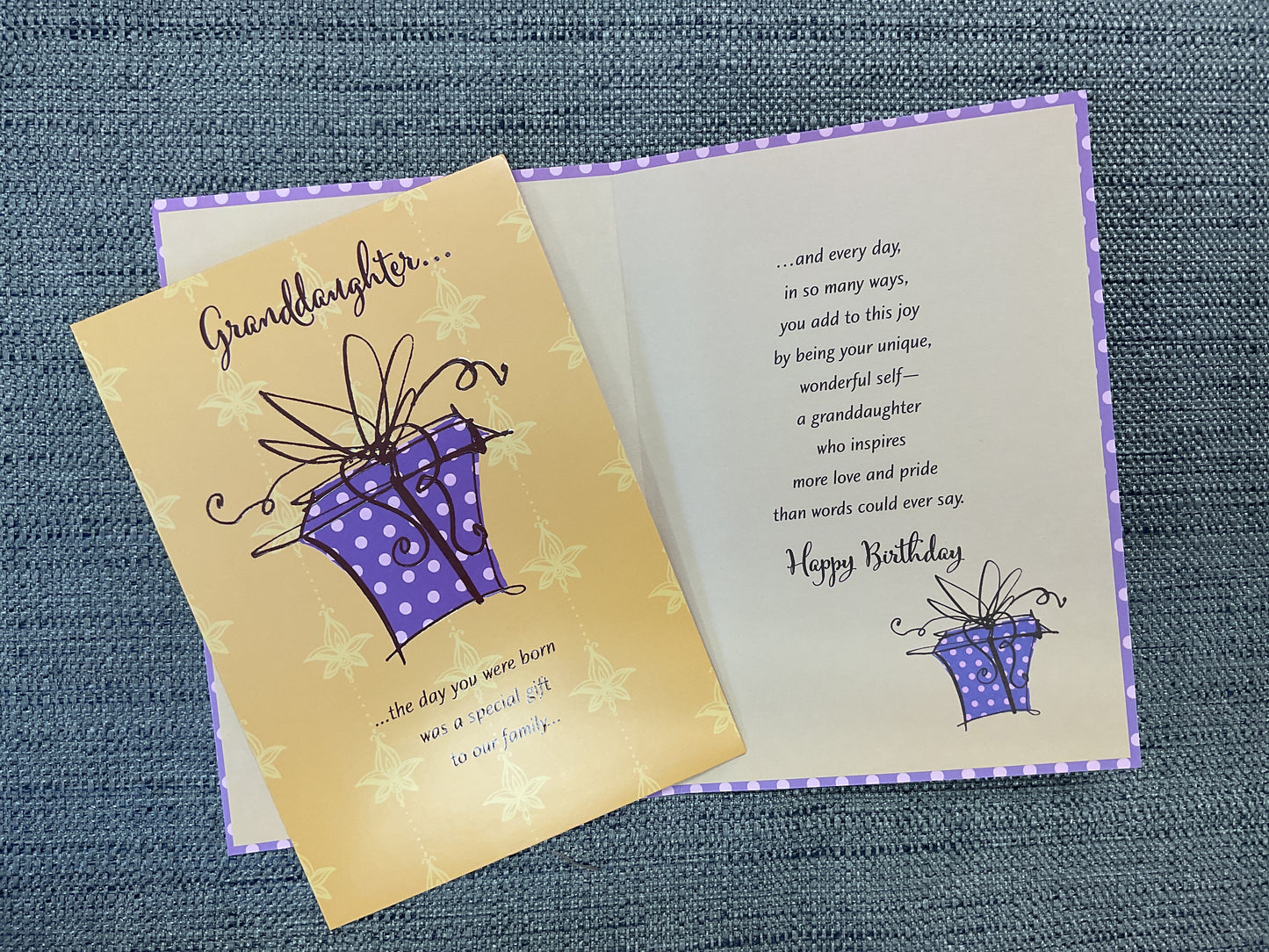 Granddaughter birthday card