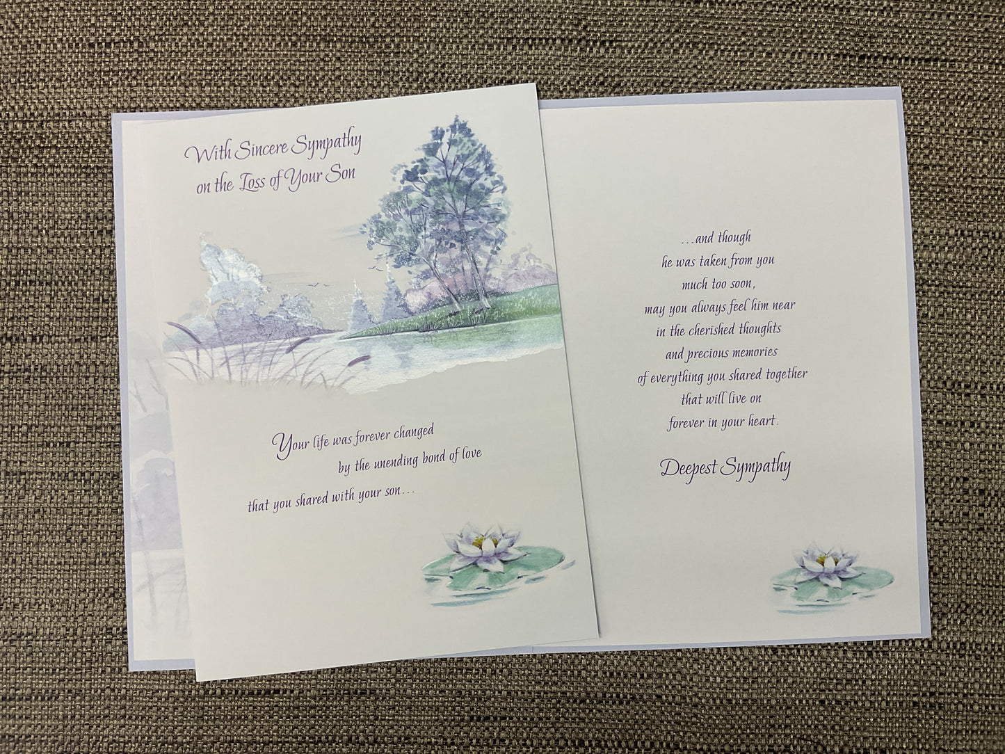 Loss of Son - Sympathy Card