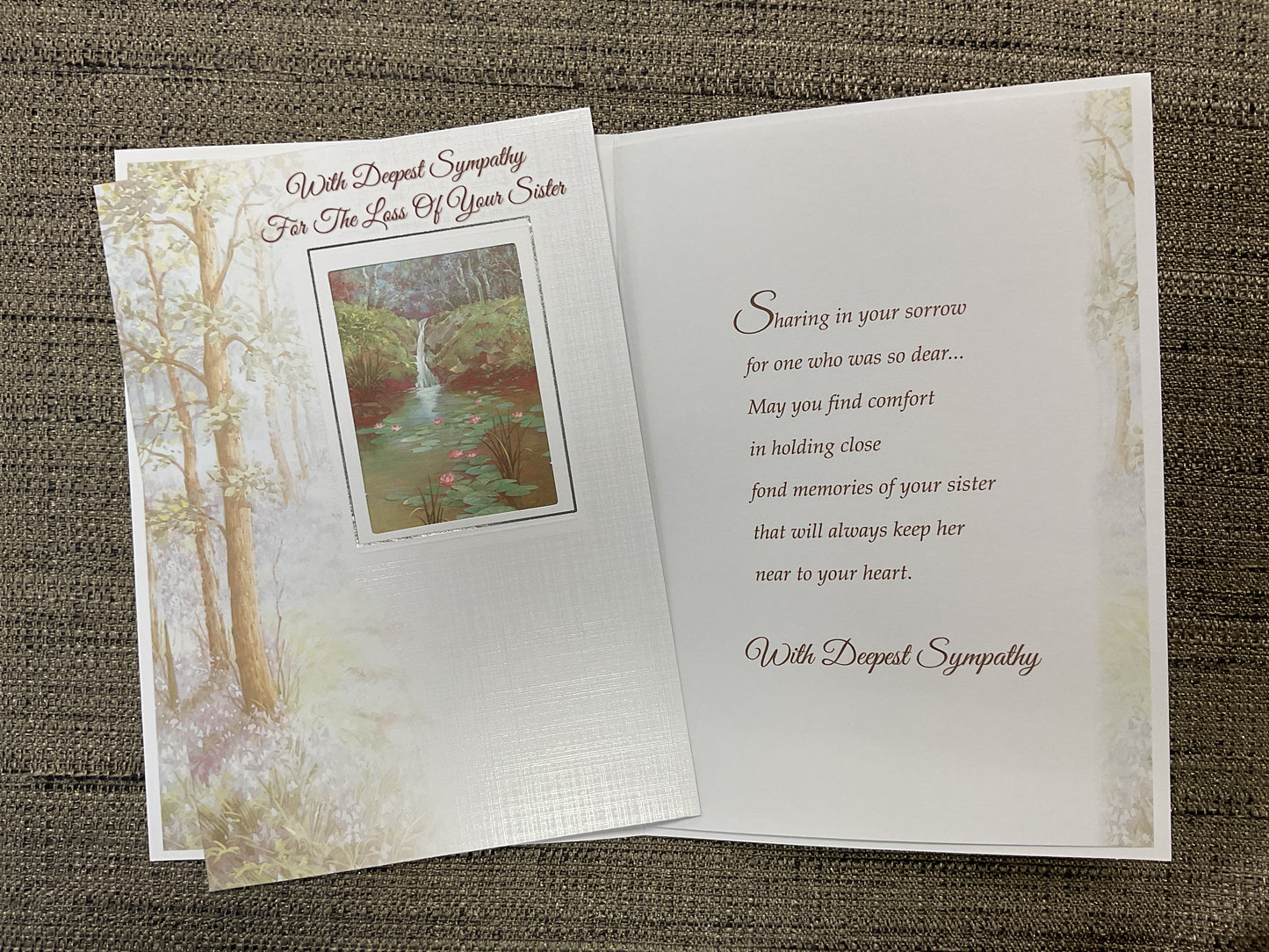 Loss of Sister - Sympathy Card