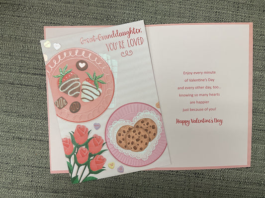 Great-Granddaughter - Valentine’s Day Card