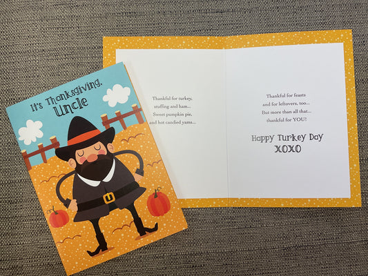 Happy Turkey Day! Uncle - Thanksgiving Card